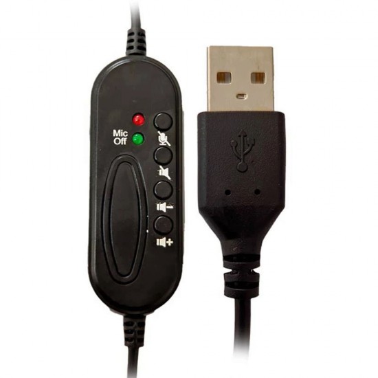 Headset Gamer 7.1 USB Com Microfone e Controlador Lehmox
